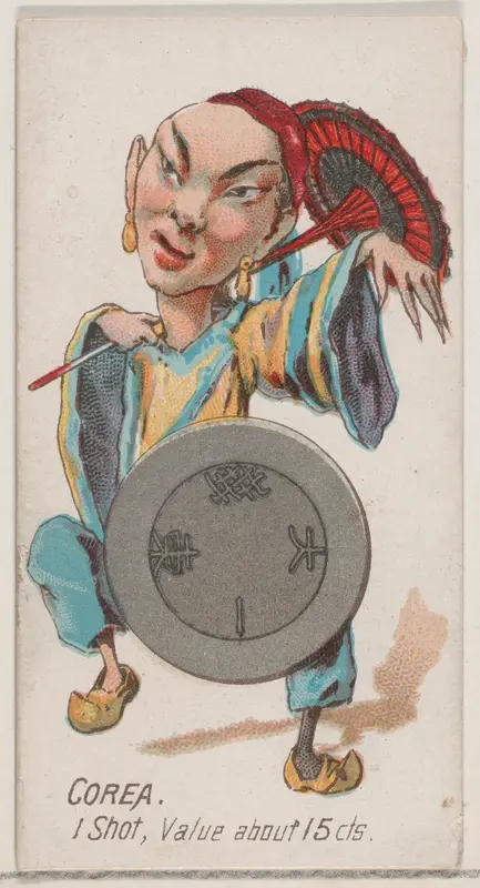 Caricatured Korean, 1 Shot, from the series Coins of All Nations (N72, variation 2) for Duke brand cigarettes Wall Art by W. Duke, Sons & Co. - High-Resolution Digital Print