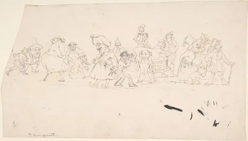 Caricatures Wall Art by George Frederick Sargent - High-Resolution Digital Print
