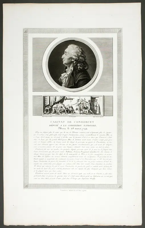 Caritat de Condorcet, Deputy at the National Convention, from the series Tableaux historiques de la révolution française Wall Art by Levachez, père et fils - High-Resolution Digital Print