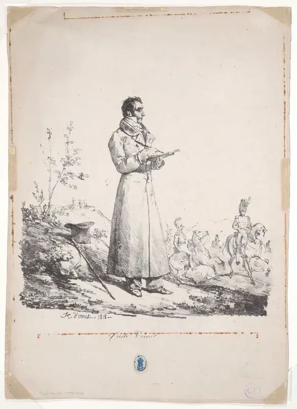 Carle Vernet Drawing Wall Art by Horace Vernet - High-Resolution Digital Print