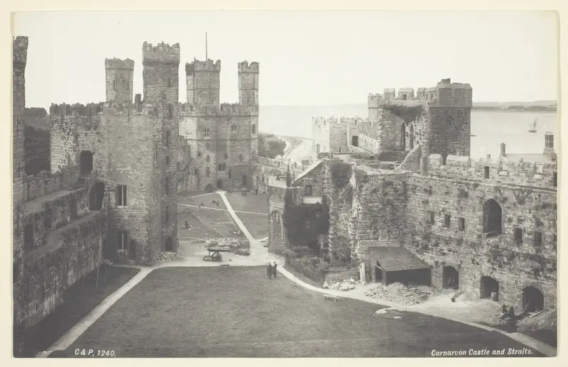 Carnavon Castle and Straights Wall Art by Francis Bedford - High-Resolution Digital Print