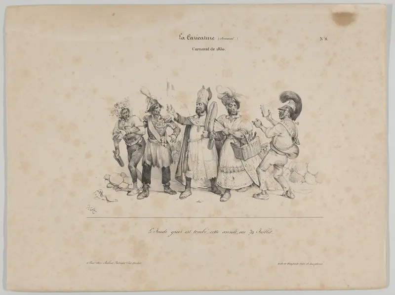 Carnival de 1830 (from La Caricature) Wall Art by Victor Adam - High-Resolution Digital Print