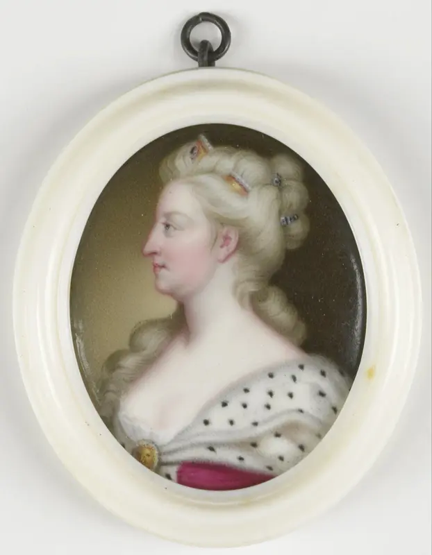Caroline van Brandenburg-Anspach (1683-1737). Echtgenote van George II, koning van Engeland Wall Art by Christian Friedrich Zincke - High-Resolution Digital Print