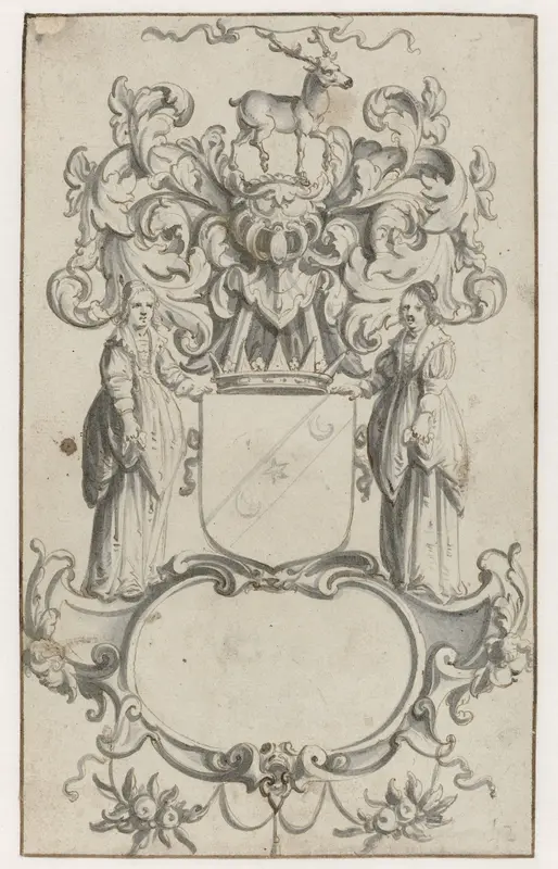 Cartouche met het wapen van de Earl of Buccleugh Wall Art by Pieter Jansz - High-Resolution Digital Print