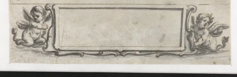Cartouche met twee putti Wall Art by Pieter Jansz - High-Resolution Digital Print