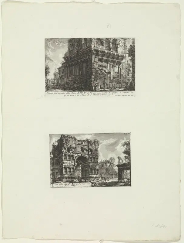 Casa dei Crescenzi en Boog van Janus te Rome Wall Art by Unknown - High-Resolution Digital Print