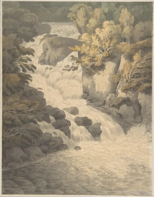 Cascade of the Aray at Inveraray (Scotland) Wall Art by John White Abbott - High-Resolution Digital Print
