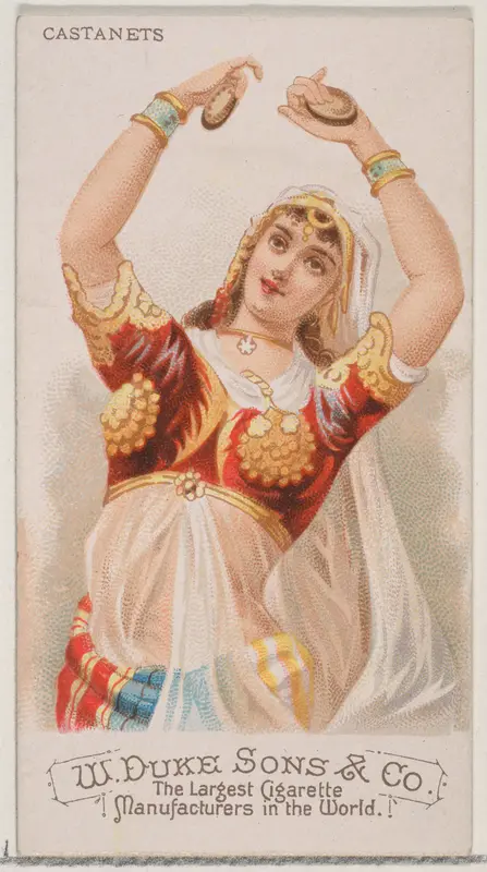 Castanets, from the Musical Instruments series (N82) for Duke brand cigarettes Wall Art by W. Duke, Sons & Co. - High-Resolution Digital Print