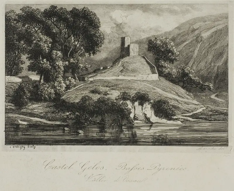 Castel Gélos (Vallée d'Ossau) Wall Art by Charles François Daubigny - High-Resolution Digital Print