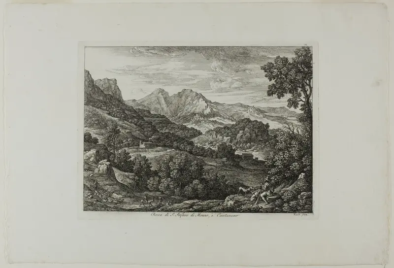 Castle of Saint Stephan of Mezzo and Canturano Wall Art by Joseph Anton Koch - High-Resolution Digital Print