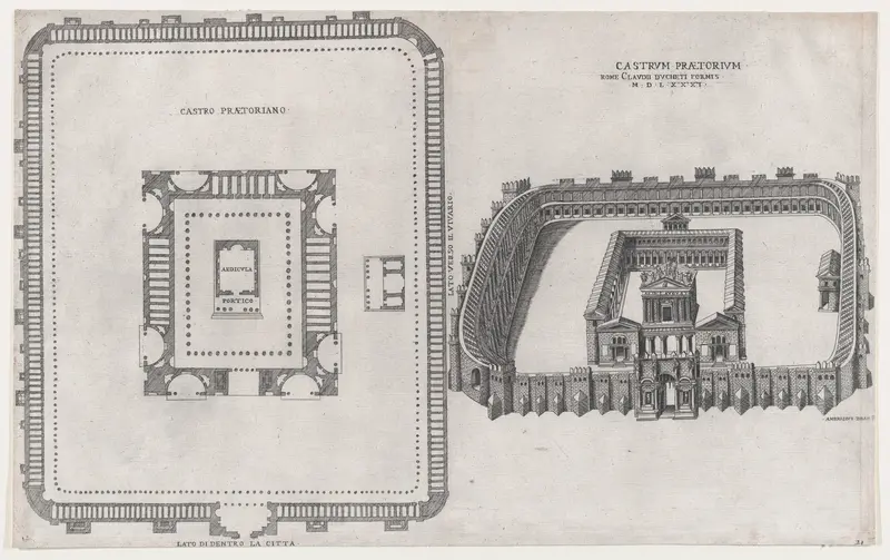 Castrum, from "Speculum Romanae Magnificentiae" Wall Art by Giovanni Ambrogio Brambilla - High-Resolution Digital Print