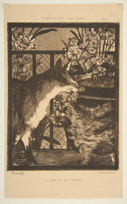 Cat and Flowers, from "Les Chats"