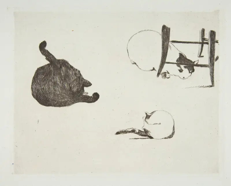 Cats Wall Art by Edouard Manet - High-Resolution Digital Print