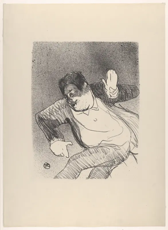 Caudieux at the Petit Casino (from Le Café Concert) Wall Art by Henri de Toulouse-Lautrec - High-Resolution Digital Print