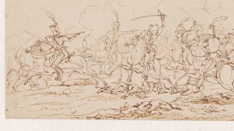 Cavalerie-gevecht Wall Art by Gerardus Emaus de Micault - High-Resolution Digital Print