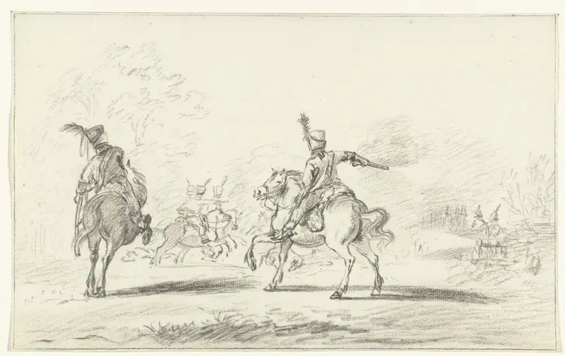 Cavalerie-gevecht Wall Art by Jean Bernard - High-Resolution Digital Print