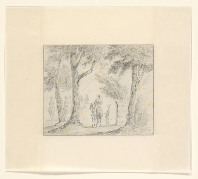 Cavalerie in een bos Wall Art by Louis Charles Hora Siccama - High-Resolution Digital Print