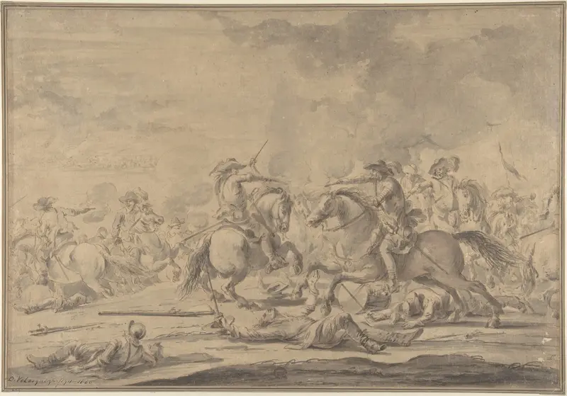 Cavalry Battle Wall Art by Jacques Courtois - High-Resolution Digital Print