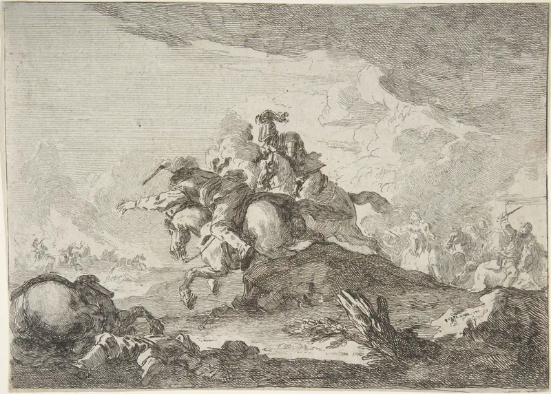 Cavalry Charge Wall Art by Francesco Casanova - High-Resolution Digital Print