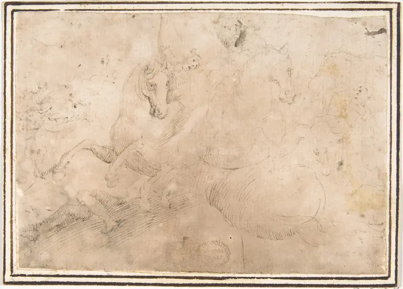 Cavalry Engagement Wall Art by Francesco Allegrini - High-Resolution Digital Print