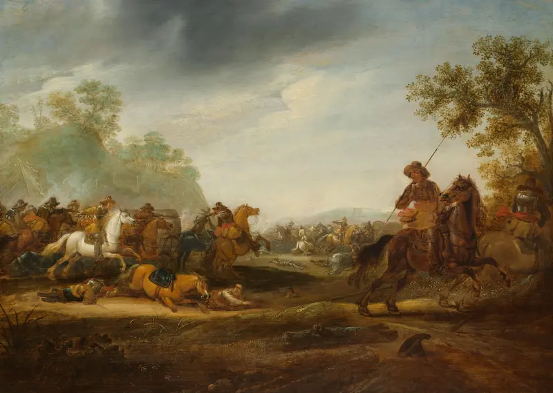 Cavalry Skirmish Wall Art by Unknown - High-Resolution Digital Print