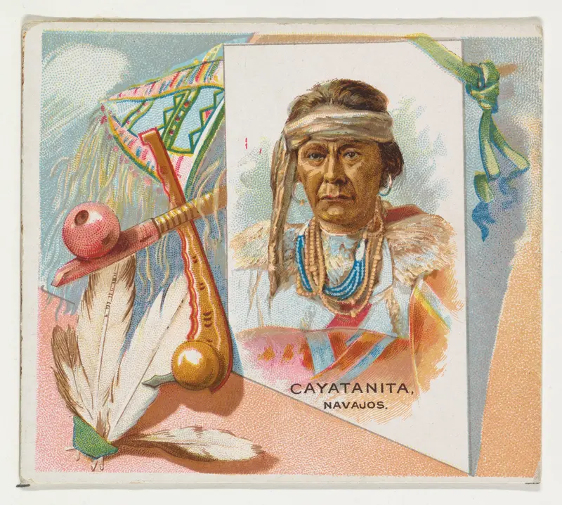 Cayatanita, Navajos, from the American Indian Chiefs series (N36) for Allen & Ginter Cigarettes Wall Art by Allen & Ginter - High-Resolution Digital Print