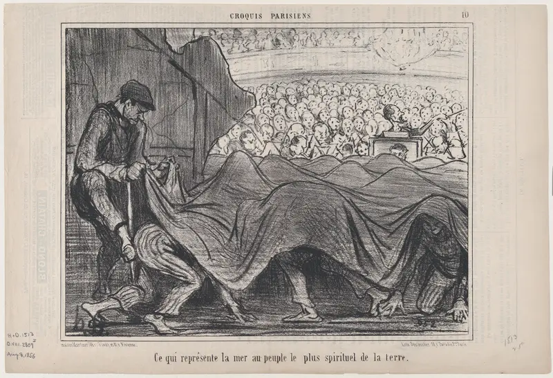 Ce qui représente la mer au peuple..., from "Croquis Parisiens" Wall Art by Honoré Daumier - High-Resolution Digital Print