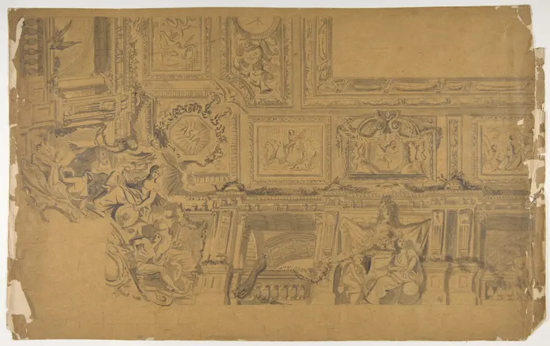 Ceiling and Cove Designs, Hôtel Rothschild, Vienna Wall Art by Jules-Edmond-Charles Lachaise - High-Resolution Digital Print