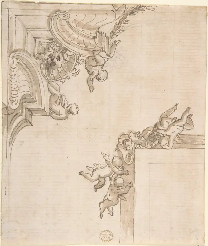 Ceiling Decoration Wall Art by Anonymous, Italian, 17th century - High-Resolution Digital Print