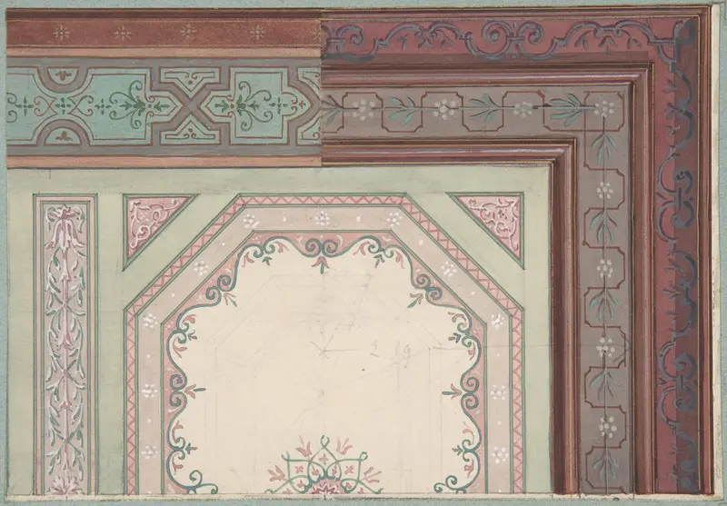 Ceiling design, Castle Blayney Wall Art by Jules-Edmond-Charles Lachaise - High-Resolution Digital Print