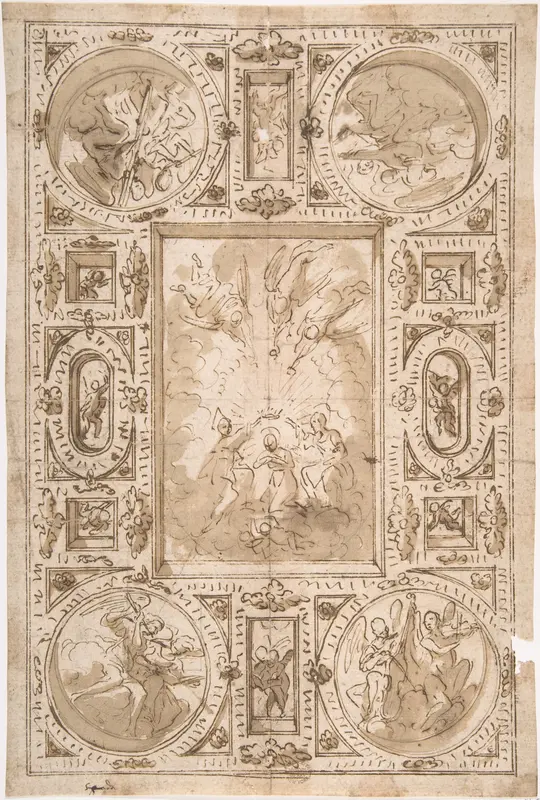 Ceiling Wall Art by Anonymous, Italian, 17th century - High-Resolution Digital Print