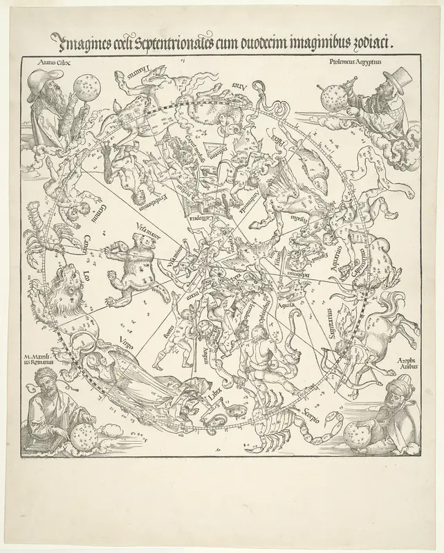 Celestial Map of the Northern Sky with the Signs of the Zodiac (Imagines coeli septentrionalis)
