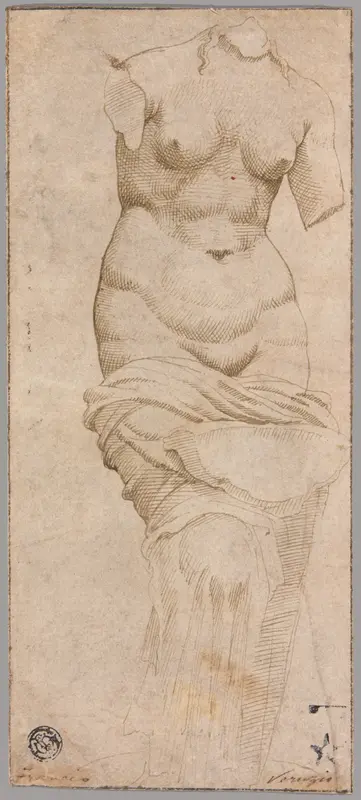 Celestial Venus (recto); Main Hall, Baths of Diocletian (verso) Wall Art by Circle of Marten van Heemskerck - High-Resolution Digital Print