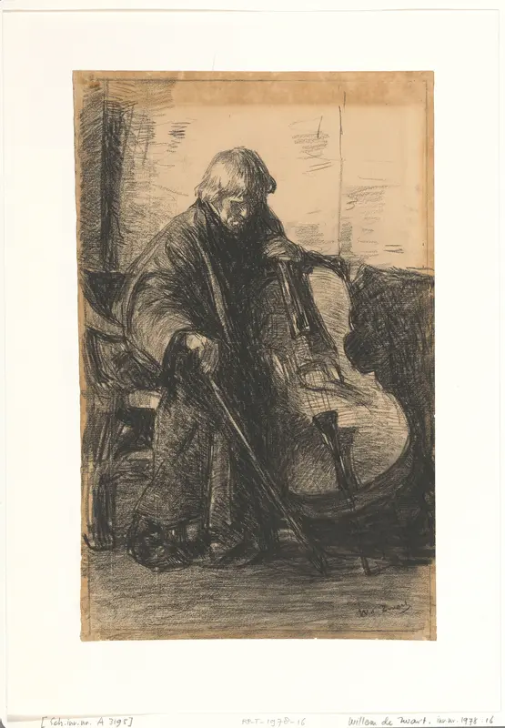 Cellist Wall Art by Willem de Zwart - High-Resolution Digital Print