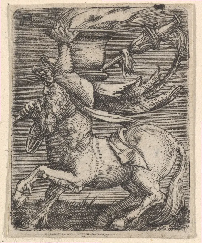 Centaur Carrying a Vase with Fire Wall Art by Albrecht Altdorfer - High-Resolution Digital Print