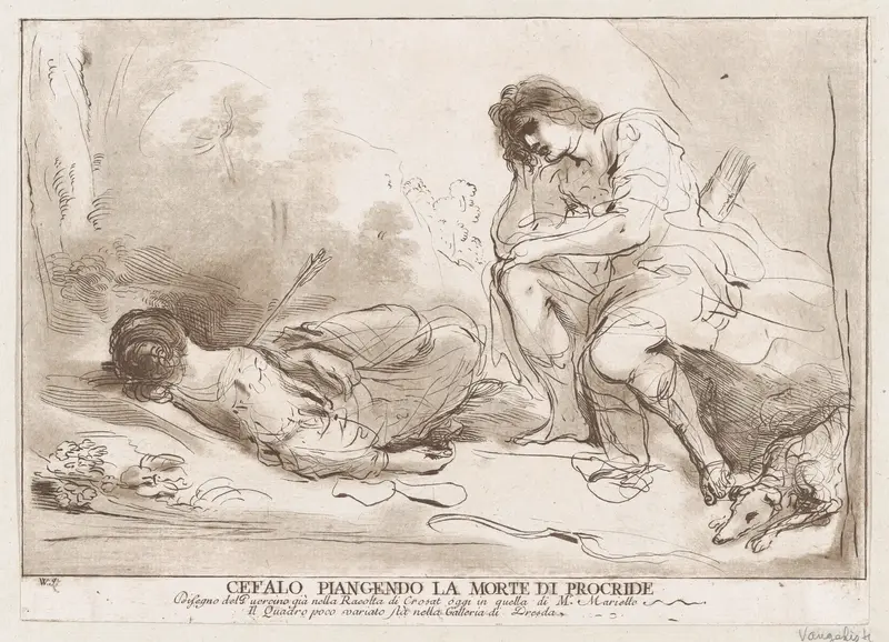 Cephalus and Procris Wall Art by Vincenzio Vangelisti - High-Resolution Digital Print
