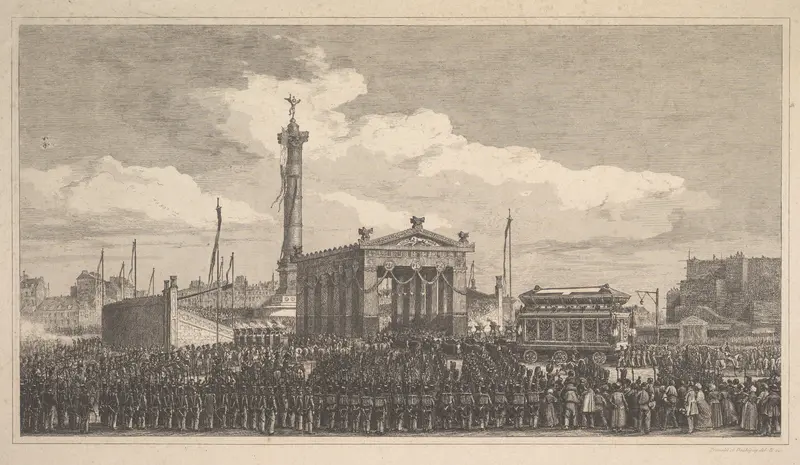 Cérémonie de l'inauguration de la colonne de juillet, 1840
