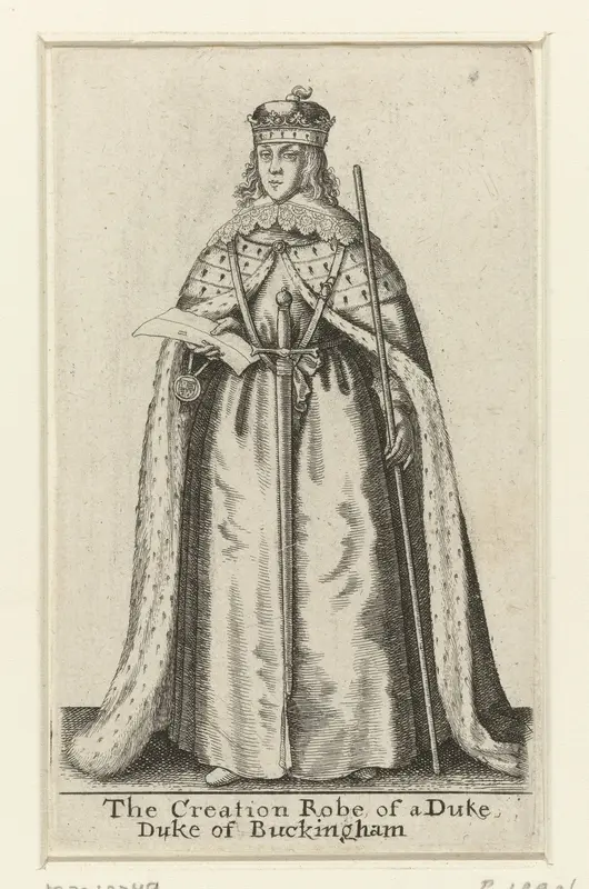 Ceremoniële kledij van een Engelse hertog Wall Art by Wenceslaus Hollar - High-Resolution Digital Print