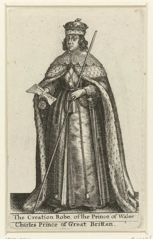 Ceremoniële kledij van een Engelse prins Wall Art by Wenceslaus Hollar - High-Resolution Digital Print