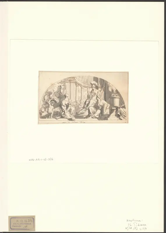Ceres geknield voor tronende Minerva Wall Art by Unknown - High-Resolution Digital Print