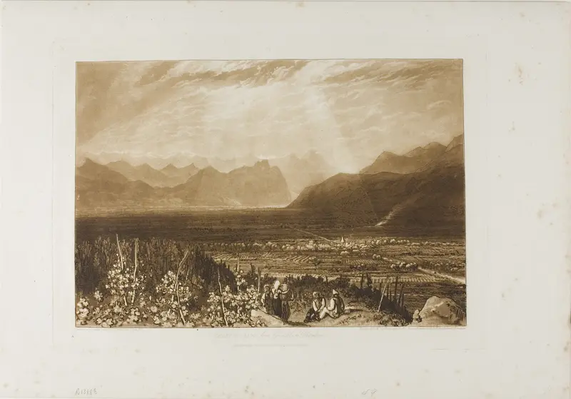Chain of Alps from Grenoble to Chamberi, plate 40 from Liber Studiorum Wall Art by Joseph Mallord William Turner - High-Resolution Digital Print