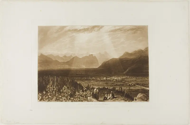 Chain of Alps from Grenoble to Chamberi, plate 49 from Liber Studiorum Wall Art by Joseph Mallord William Turner - High-Resolution Digital Print