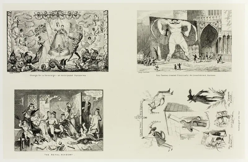 Change for a Sovereign - an Anticipated Pantomime from George Cruikshank's Steel Etchings to The Comic Almanacks: 1835-1853 (top left) Wall Art by George Cruikshank - High-Resolution Digital Print