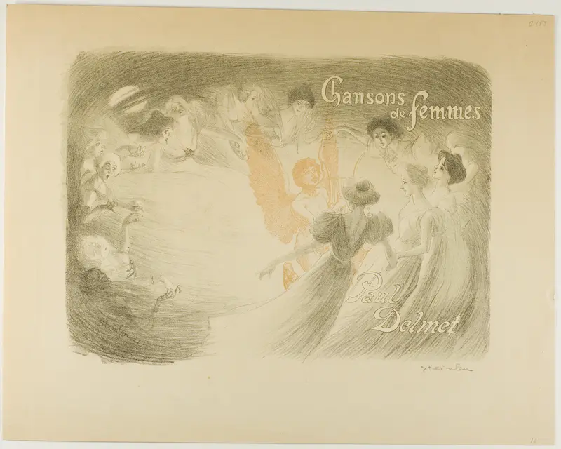 Chansons de femmes, cover for a book by Paul Delmet