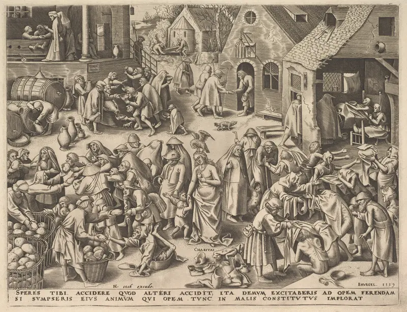 Charity (Charitas) from The Virtues Wall Art by Philips Galle - High-Resolution Digital Print