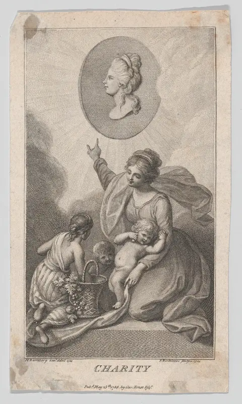 Charity, from L'Amico di fanciulli (Children's Friend) Wall Art by Francesco Bartolozzi - High-Resolution Digital Print