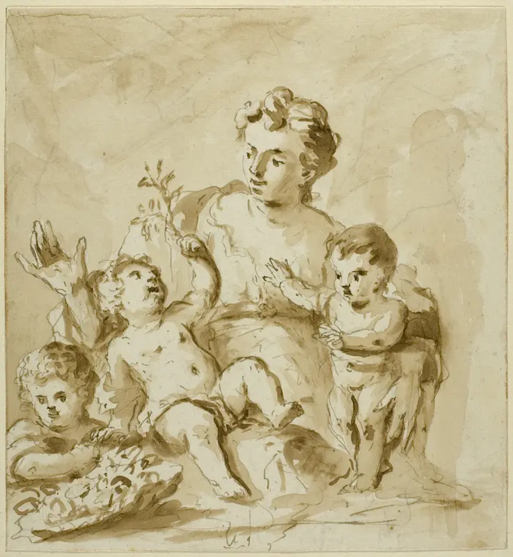 Charity with Mother (Mother with Three Infants) Wall Art by Unknown - High-Resolution Digital Print