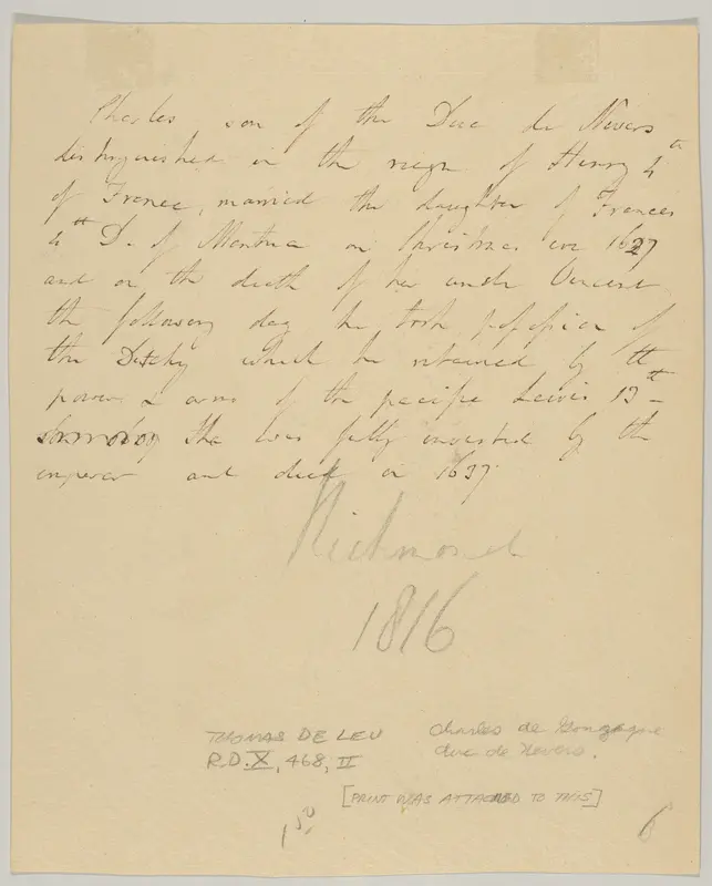 Charles de Gonzague, Duc de Nevers, attached letter Wall Art by Thomas de Leu - High-Resolution Digital Print