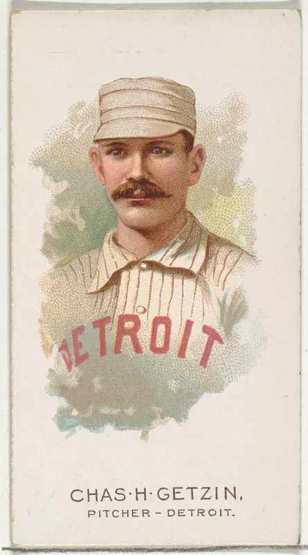 Charles H. Getzin, Baseball Player, Pitcher, Detroit, from World's Champions, Series 2 (N29) for Allen & Ginter Cigarettes Wall Art by Allen & Ginter - High-Resolution Digital Print