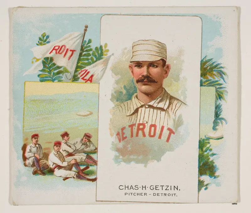 Charles H. Getzin, Pitcher, Detroit, from World's Champions, Second Series (N43) for Allen & Ginter Cigarettes Wall Art by Allen & Ginter - High-Resolution Digital Print